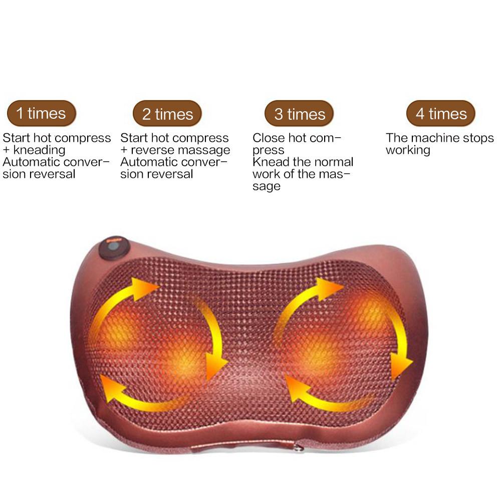 Portable Massage Pillow With 4 Heads
